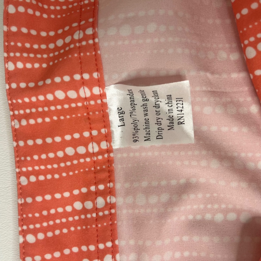 RipSkirt Hawaii Wrap Skirt Women Large Orange Dotted Stripe Quick Dry Mini Skirt - Picture 6 of 8